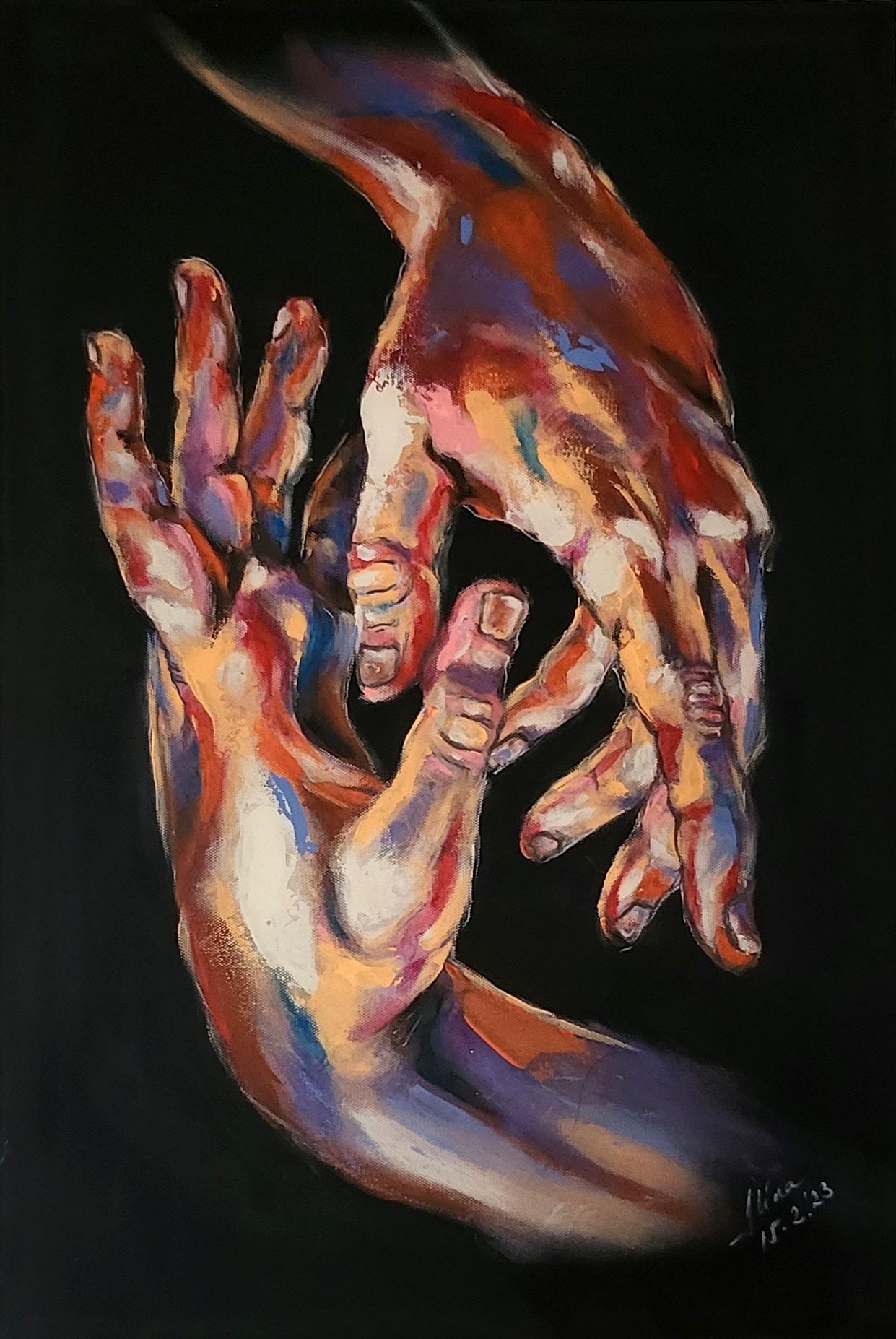 ArteDiAlina.com painting: Hold my Hand